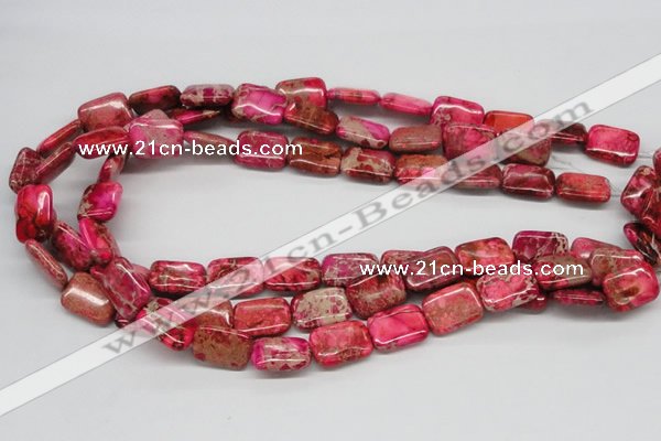 CDE21 15.5 inches 13*18mm rectangle dyed sea sediment jasper beads