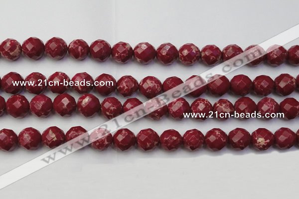 CDE2137 15.5 inches 20mm faceted round dyed sea sediment jasper beads