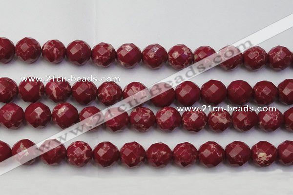 CDE2138 15.5 inches 22mm faceted round dyed sea sediment jasper beads