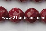 CDE2139 15.5 inches 24mm faceted round dyed sea sediment jasper beads