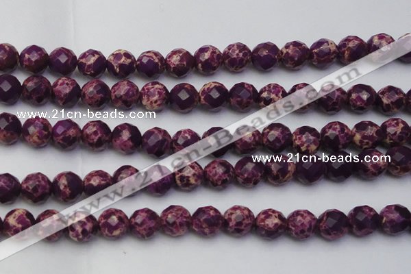 CDE2147 15.5 inches 20mm faceted round dyed sea sediment jasper beads