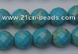 CDE2155 15.5 inches 16mm faceted round dyed sea sediment jasper beads