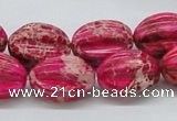 CDE22 15.5 inches 15*20mm star fruit shaped dyed sea sediment jasper beads