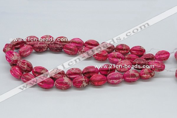 CDE22 15.5 inches 15*20mm star fruit shaped dyed sea sediment jasper beads