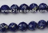 CDE2211 15.5 inches 8mm faceted round dyed sea sediment jasper beads