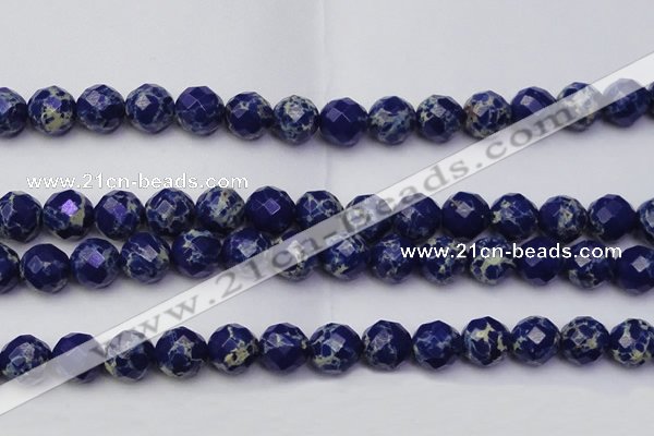 CDE2217 15.5 inches 20mm faceted round dyed sea sediment jasper beads