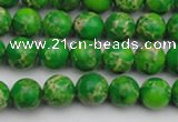 CDE2220 15.5 inches 4mm round dyed sea sediment jasper beads