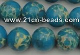 CDE2236 15.5 inches 14mm round dyed sea sediment jasper beads