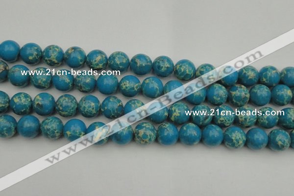 CDE2236 15.5 inches 14mm round dyed sea sediment jasper beads