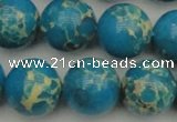 CDE2237 15.5 inches 16mm round dyed sea sediment jasper beads