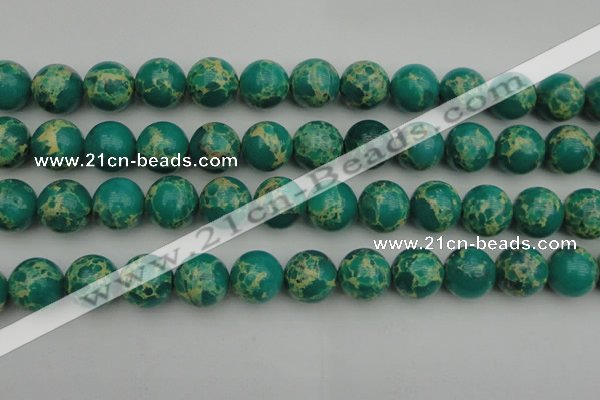 CDE2248 15.5 inches 16mm round dyed sea sediment jasper beads