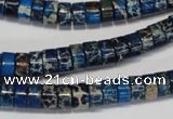 CDE225 15.5 inches 4*8mm heishi dyed sea sediment jasper beads