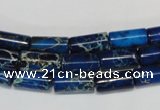 CDE226 15.5 inches 6*12mm tube dyed sea sediment jasper beads