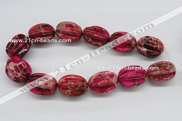 CDE23 15.5 inches 15*20mm star fruit shaped dyed sea sediment jasper beads