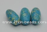 CDE2300 16*30mm rice sea sediment jasper beads wholesale