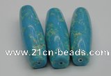 CDE2302 17*55mm rice sea sediment jasper beads wholesale