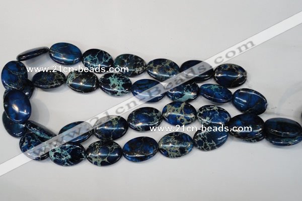 CDE236 15.5 inches 18*25mm oval dyed sea sediment jasper beads