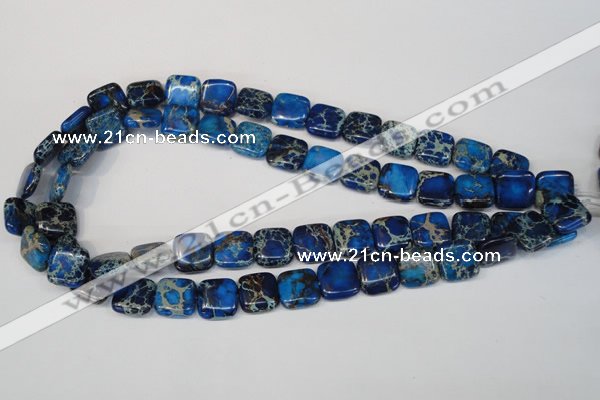 CDE238 15.5 inches 14*14mm square dyed sea sediment jasper beads