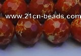 CDE2502 15.5 inches 18mm faceted round dyed sea sediment jasper beads