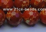 CDE2503 15.5 inches 20mm faceted round dyed sea sediment jasper beads