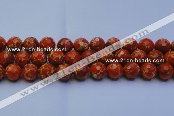 CDE2503 15.5 inches 20mm faceted round dyed sea sediment jasper beads