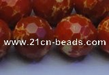 CDE2504 15.5 inches 22mm faceted round dyed sea sediment jasper beads