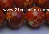 CDE2505 15.5 inches 24mm faceted round dyed sea sediment jasper beads