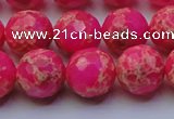 CDE2507 15.5 inches 14mm faceted round dyed sea sediment jasper beads