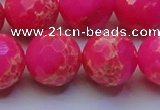 CDE2510 15.5 inches 20mm faceted round dyed sea sediment jasper beads