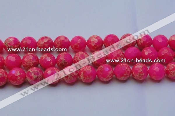 CDE2511 15.5 inches 22mm faceted round dyed sea sediment jasper beads