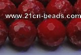 CDE2517 15.5 inches 20mm faceted round dyed sea sediment jasper beads