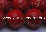 CDE2519 15.5 inches 24mm faceted round dyed sea sediment jasper beads