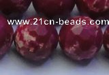 CDE2526 15.5 inches 24mm faceted round dyed sea sediment jasper beads