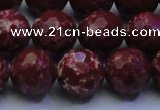 CDE2529 15.5 inches 16mm faceted round dyed sea sediment jasper beads