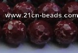 CDE2530 15.5 inches 18mm faceted round dyed sea sediment jasper beads