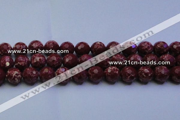 CDE2531 15.5 inches 20mm faceted round dyed sea sediment jasper beads