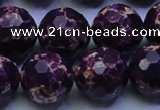 CDE2538 15.5 inches 20mm faceted round dyed sea sediment jasper beads