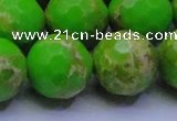 CDE2560 15.5 inches 22mm faceted round dyed sea sediment jasper beads