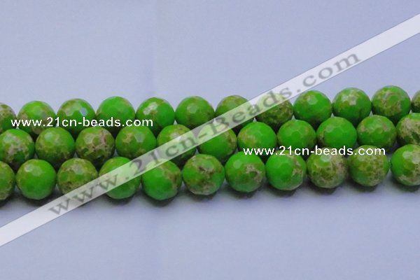 CDE2560 15.5 inches 22mm faceted round dyed sea sediment jasper beads