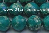 CDE2565 15.5 inches 16mm faceted round dyed sea sediment jasper beads