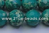 CDE2566 15.5 inches 18mm faceted round dyed sea sediment jasper beads