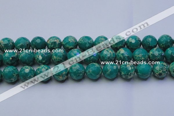 CDE2567 15.5 inches 20mm faceted round dyed sea sediment jasper beads