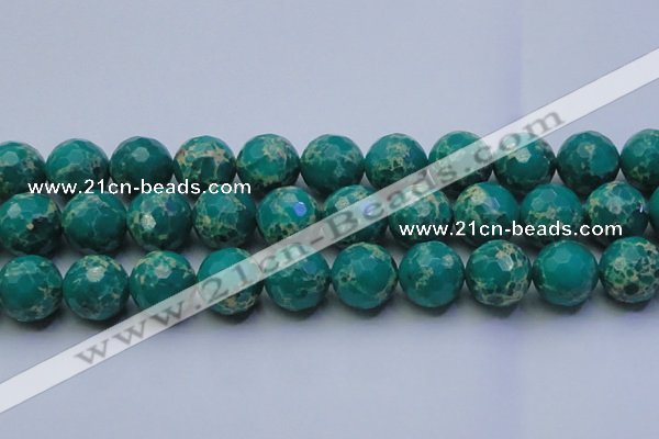 CDE2568 15.5 inches 22mm faceted round dyed sea sediment jasper beads