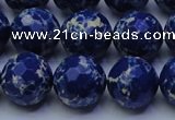 CDE2579 15.5 inches 14mm faceted round dyed sea sediment jasper beads