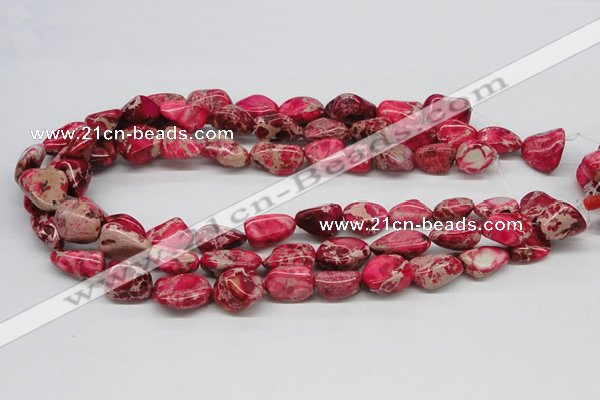 CDE26 15.5 inches 10*20mm nuggets dyed sea sediment jasper beads