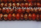 CDE2600 15.5 inches 5*8mm rondelle dyed sea sediment jasper beads