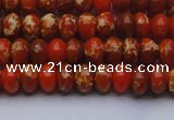 CDE2601 15.5 inches 7*10mm rondelle dyed sea sediment jasper beads