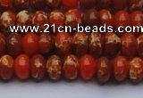 CDE2602 15.5 inches 8*12mm rondelle dyed sea sediment jasper beads