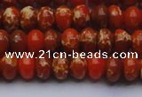 CDE2603 15.5 inches 10*14mm rondelle dyed sea sediment jasper beads