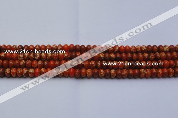 CDE2603 15.5 inches 10*14mm rondelle dyed sea sediment jasper beads